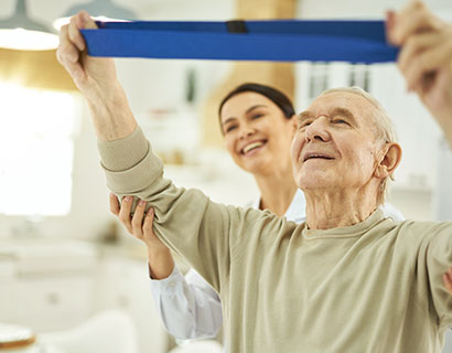 Fiziksel destek egzersizinden bir an